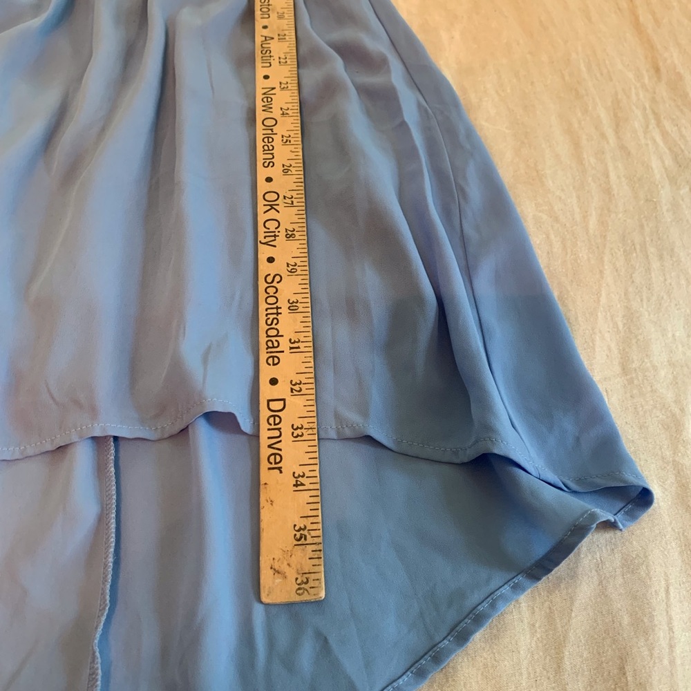 Gianni Bini GB Dress light blue chiffon flutter sleeve size Large - Picture 6 of 9